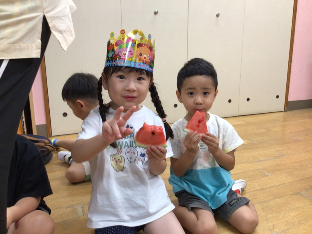 すいかわり、楽しかったね♪