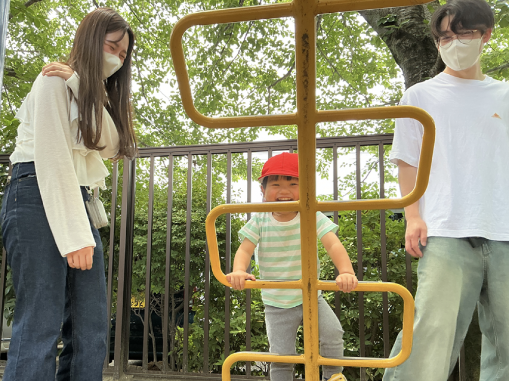 お家の方と園庭で何して遊ぶ？