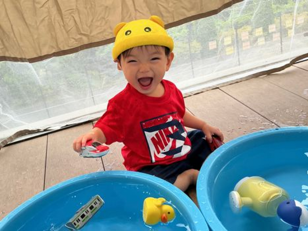 水遊び♪